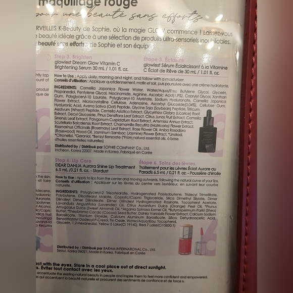 K-Beauty Wonderland Sophie Red Makeup Bag Round Lab Torriden Eyelash Curler NWT - Picture 8 of 9